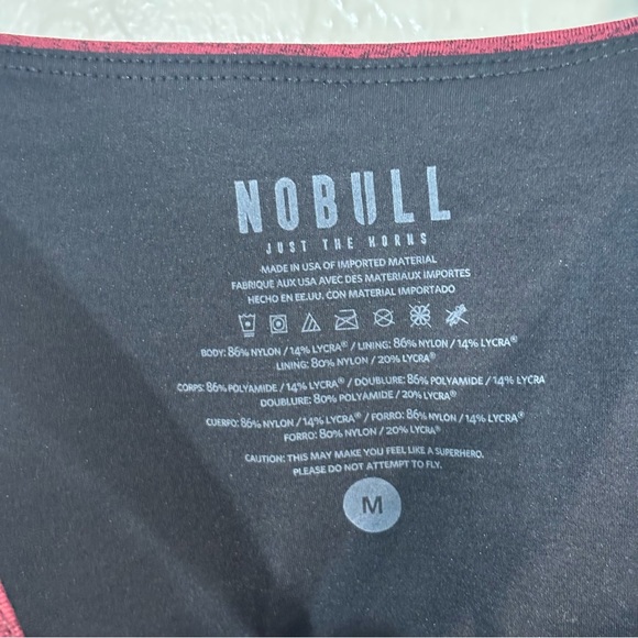 NoBull Women's Crisscross Back Plush Heather Sports Bra Workout Maroon Size M - Picture 4 of 6